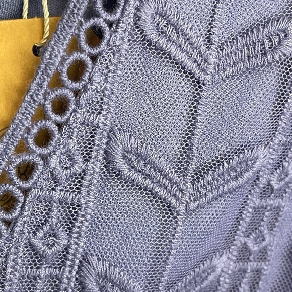 NWT Kori America Lavender Women’s Large Lace Shorts short sleeve Romper - Picture 2 of 13